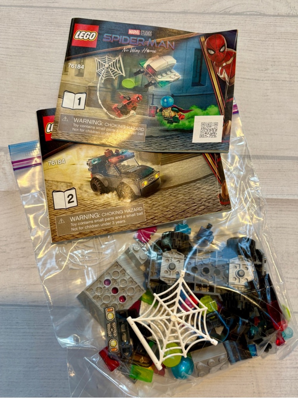 Lego Spider-Man Building Set with White Web and Bright Accents